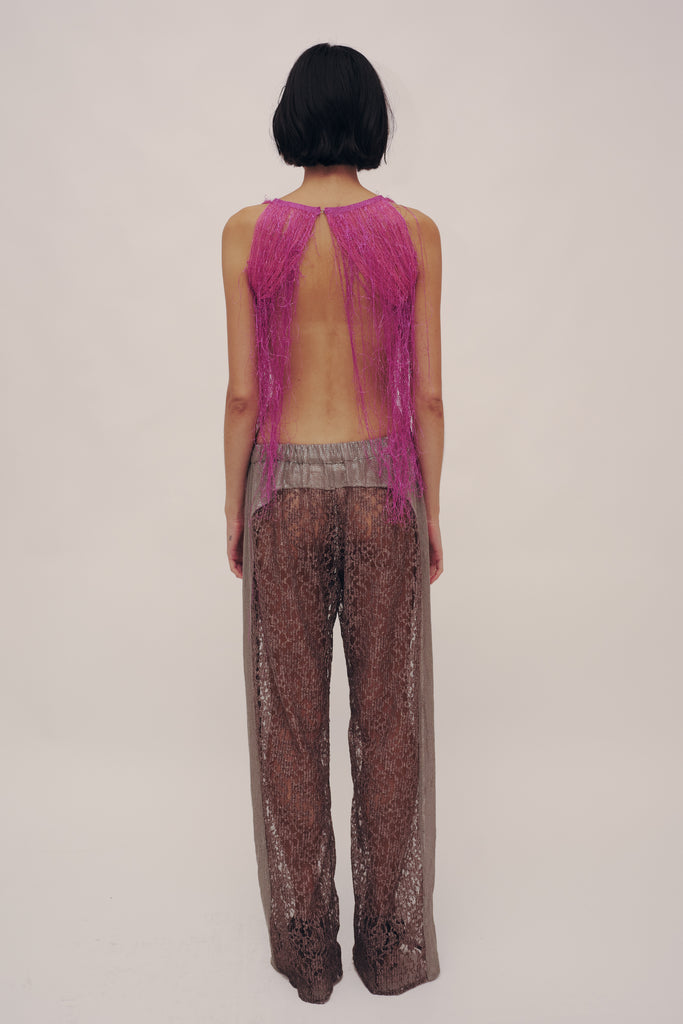 Lace & Sequin Panel Pants