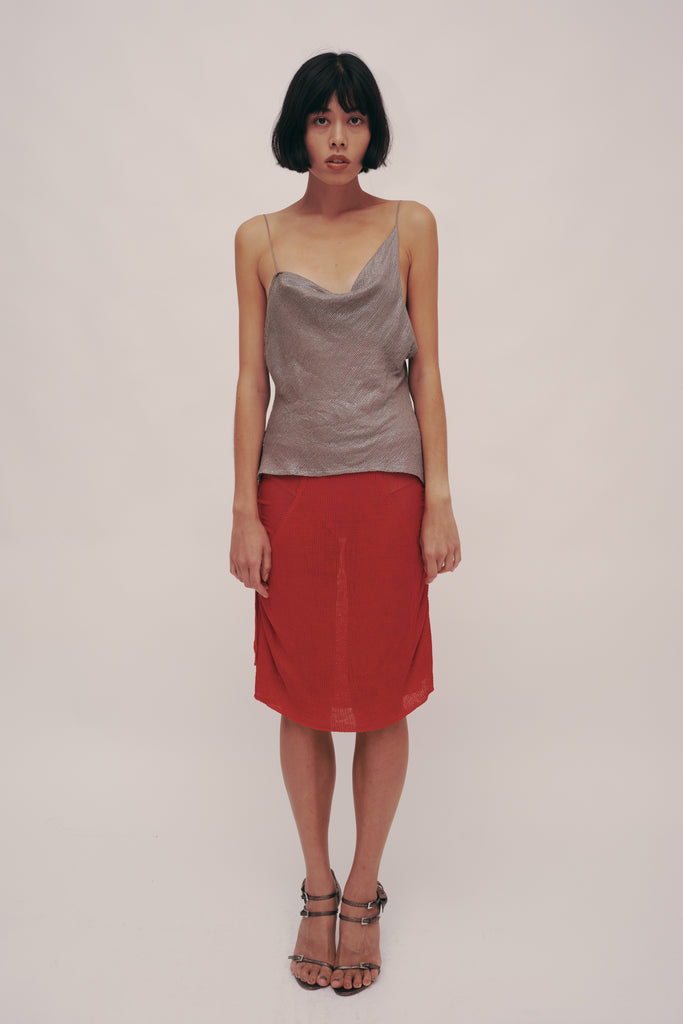 Micro Sequin Draped Tank