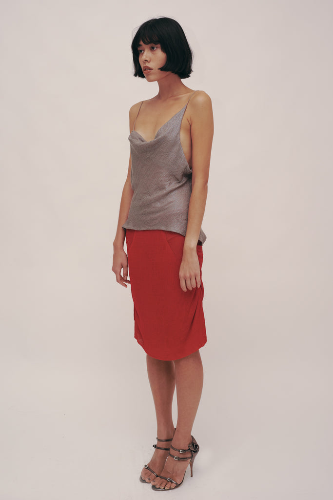 Micro Sequin Draped Tank