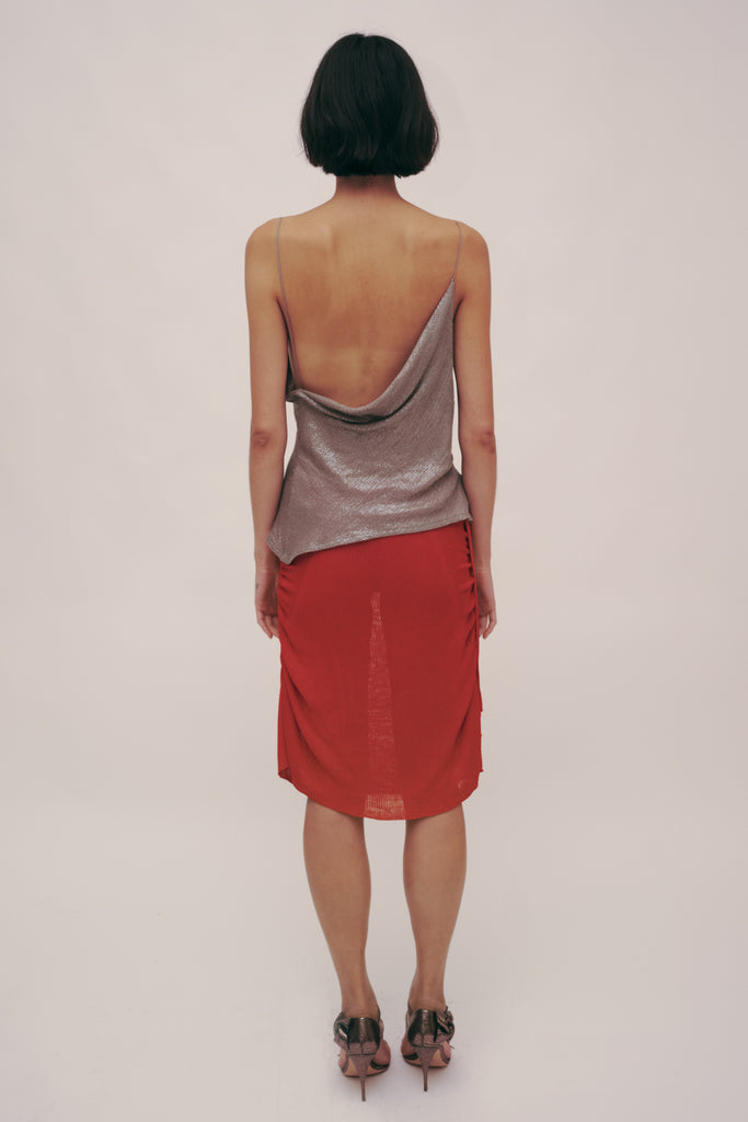 Micro Sequin Draped Tank