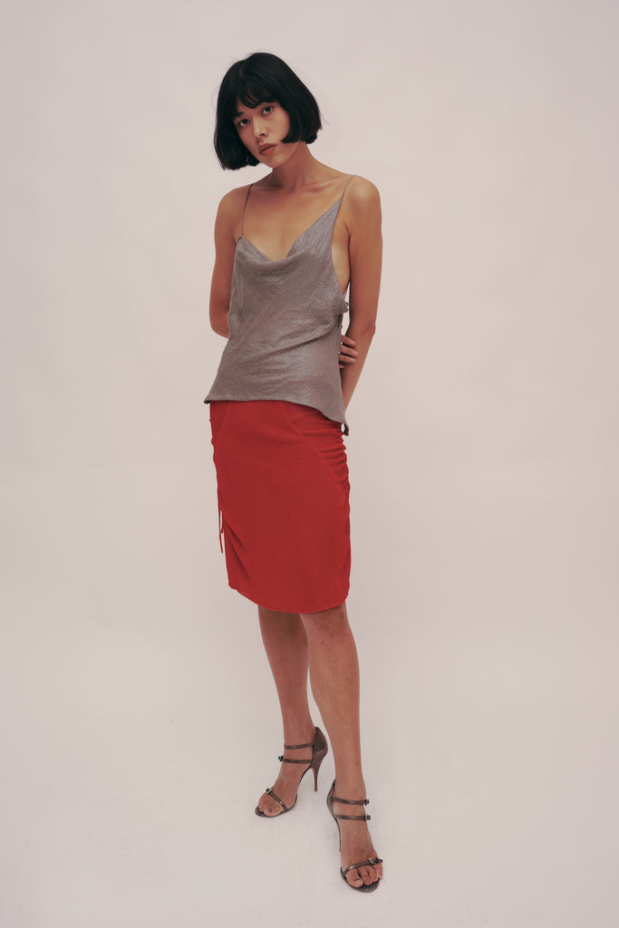 Micro Sequin Draped Tank