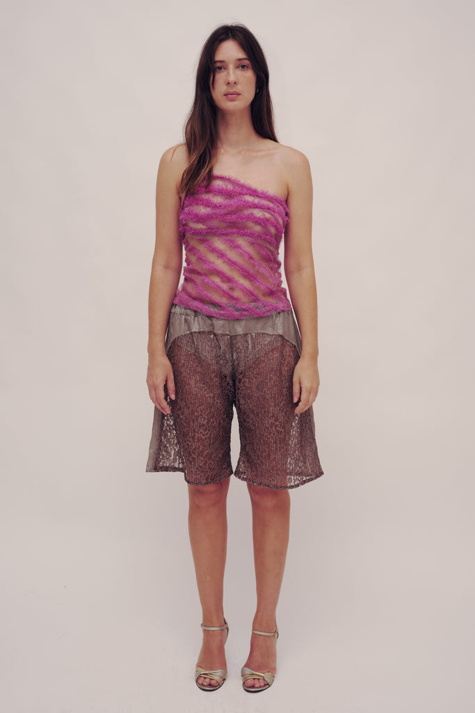 Lace & Sequin Panel Shorts