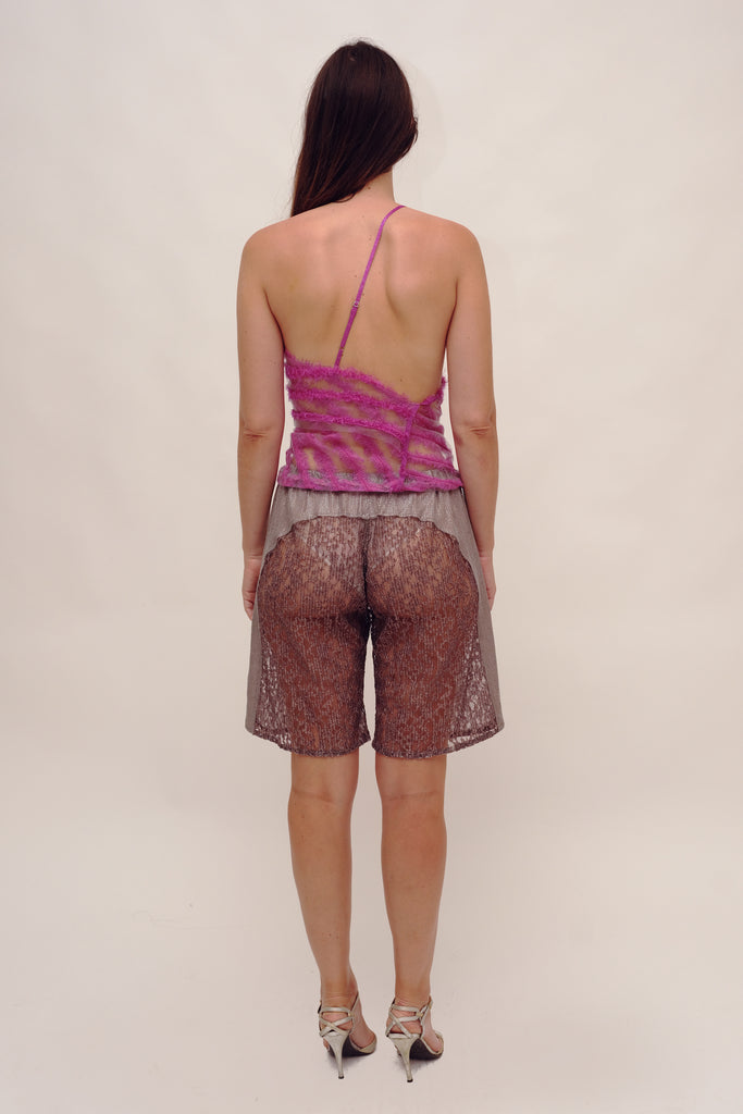 Lace & Sequin Panel Shorts