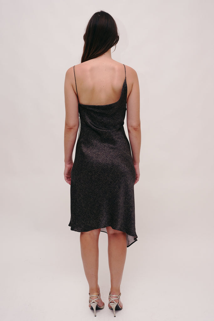 Tweed Hanging Rhinestone Dress