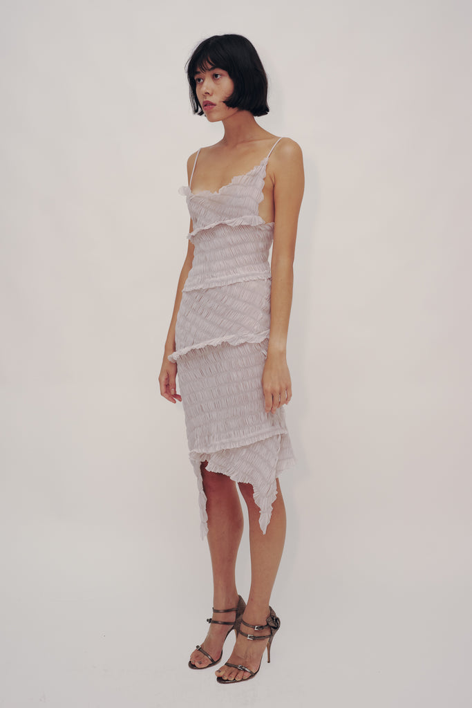 Spiral Elastic Flap Dress