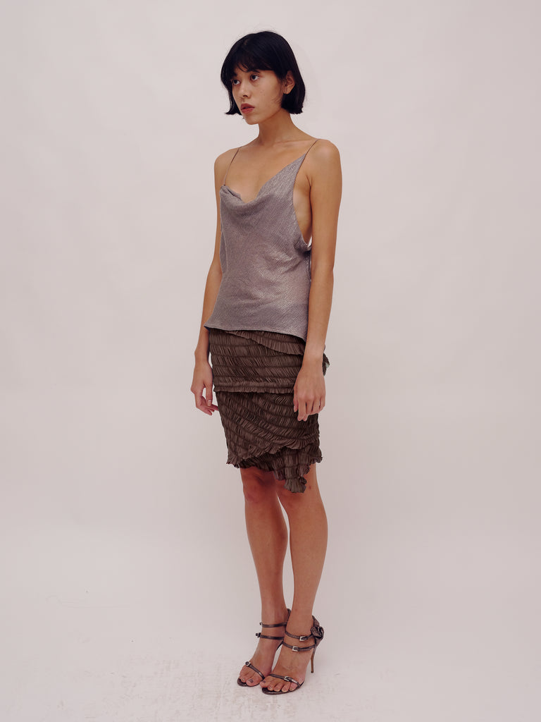 Spiral Elastic Flap Skirt