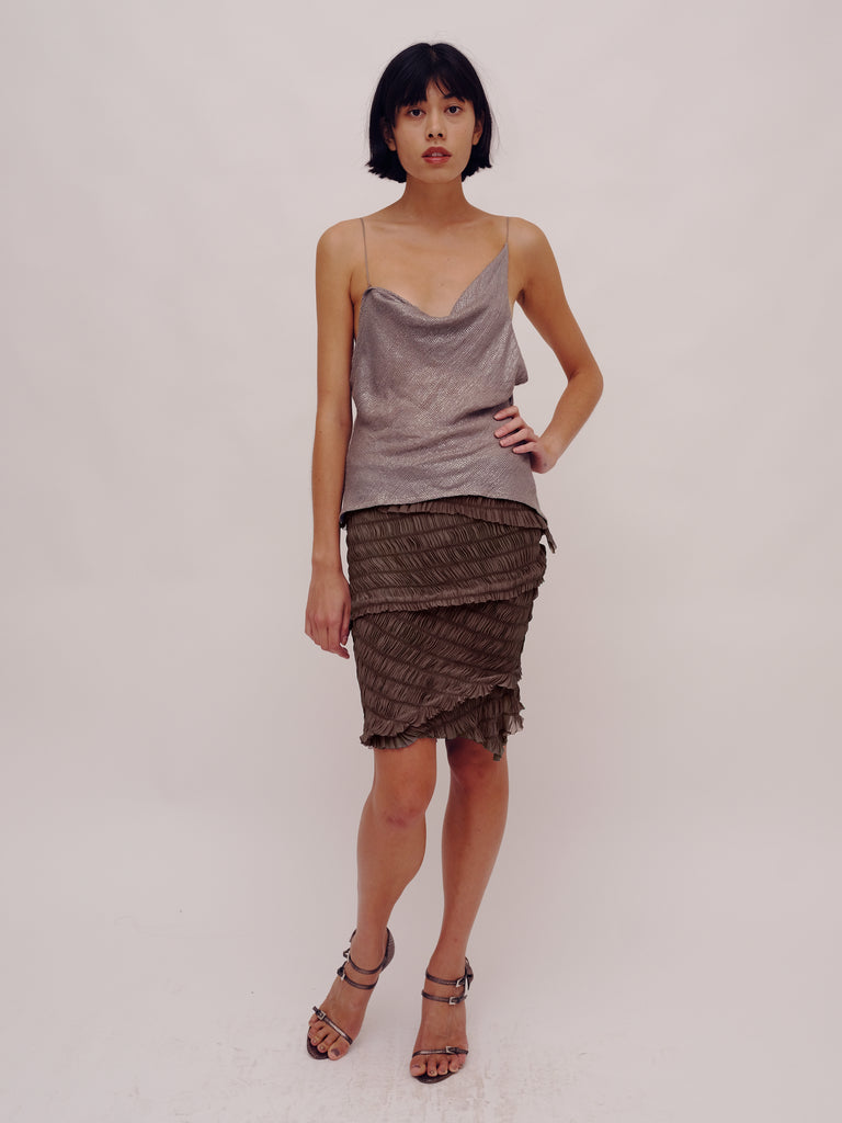 Spiral Elastic Flap Skirt