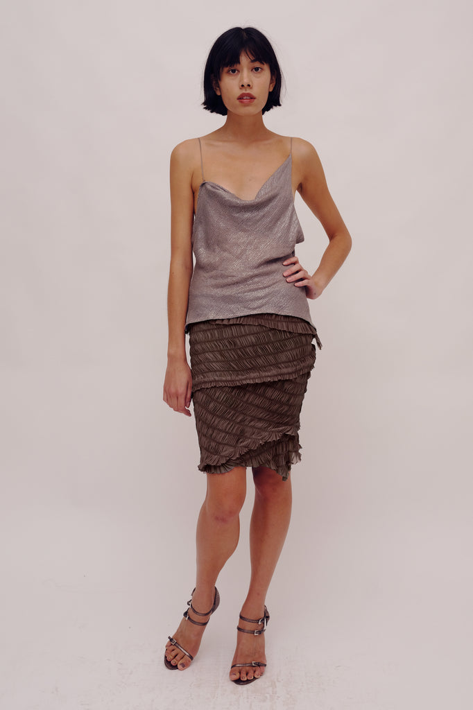 Spiral Elastic Flap Skirt